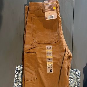 NWT Mens Carhartt Flannel Lined Double Knee 32x32